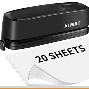 New Electric 3 Hole Punch, 20-Sheet 3 Hole Puncher 4 Binder, Effortless Punching